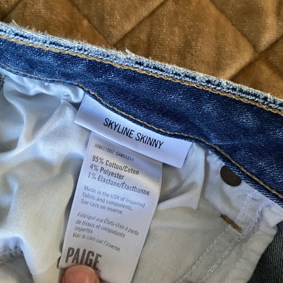 Paige Skyline Skinny Distressed Jeans - Picture 3 of 10